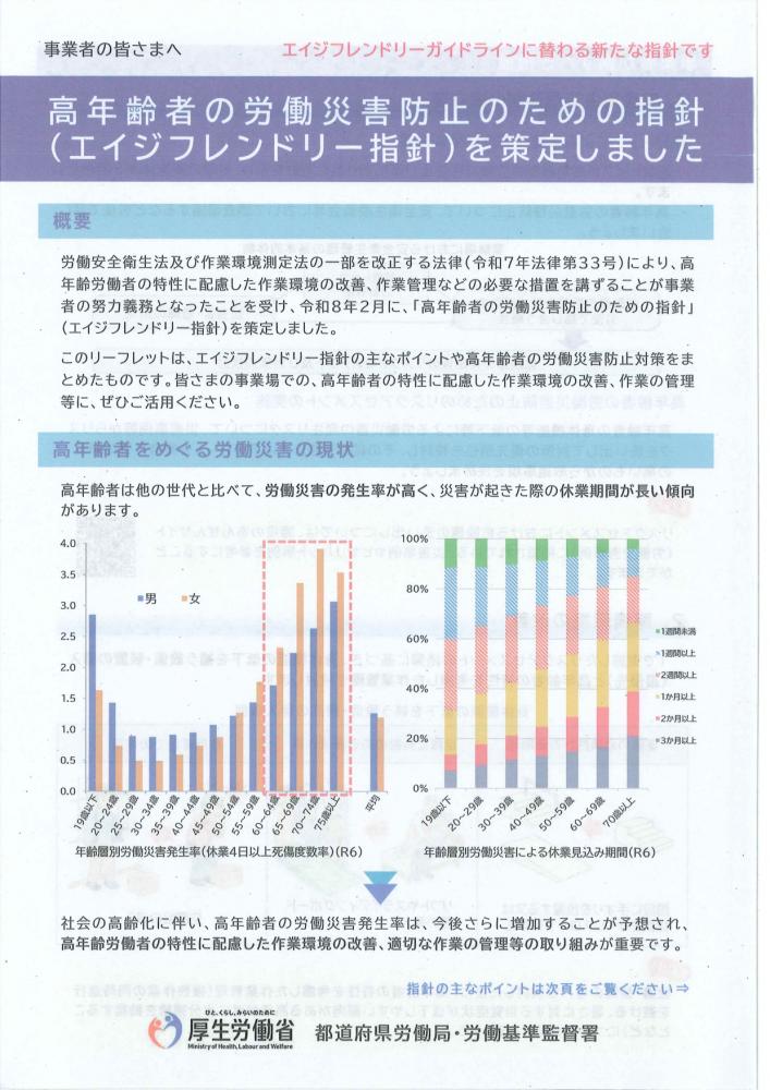 高年齢者の労働災害防止のための指針